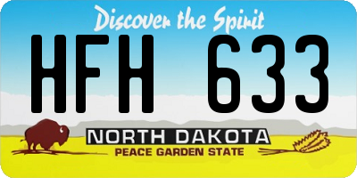 ND license plate HFH633