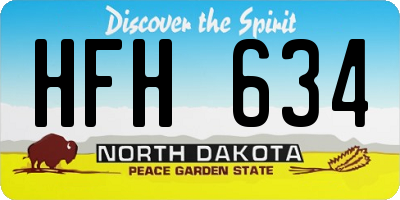 ND license plate HFH634