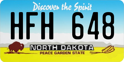ND license plate HFH648