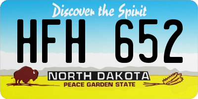 ND license plate HFH652