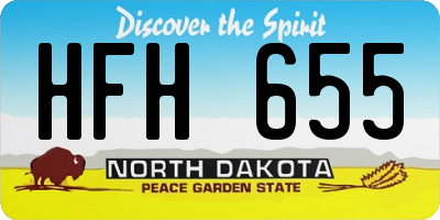 ND license plate HFH655