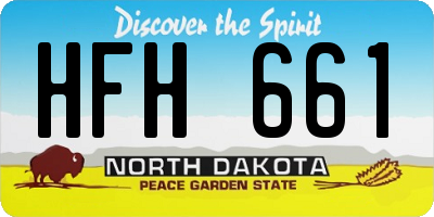 ND license plate HFH661