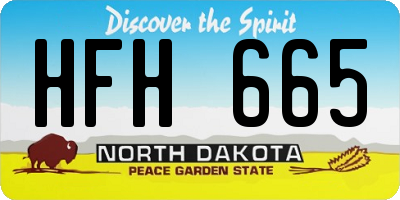 ND license plate HFH665