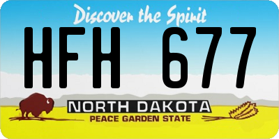 ND license plate HFH677