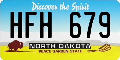 ND license plate HFH679