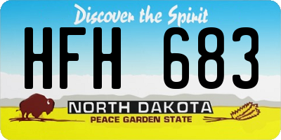 ND license plate HFH683