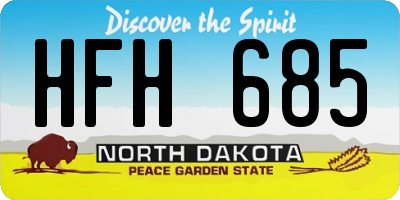ND license plate HFH685