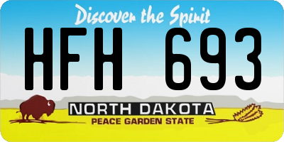 ND license plate HFH693