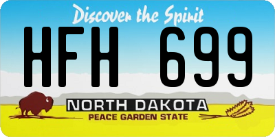 ND license plate HFH699