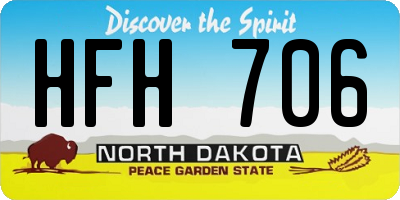 ND license plate HFH706