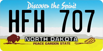 ND license plate HFH707