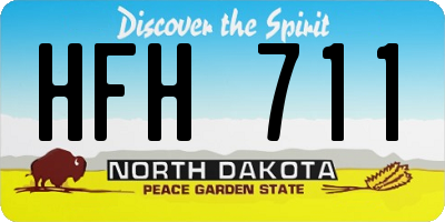 ND license plate HFH711