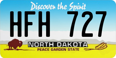 ND license plate HFH727