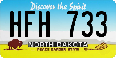 ND license plate HFH733