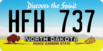 ND license plate HFH737