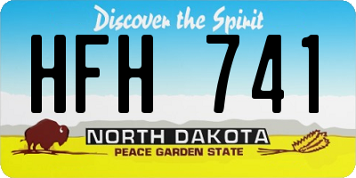 ND license plate HFH741