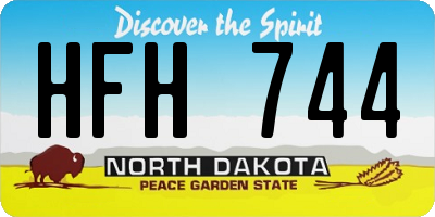 ND license plate HFH744