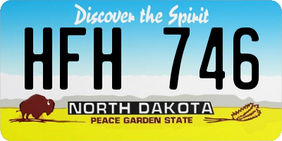 ND license plate HFH746