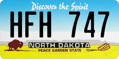ND license plate HFH747