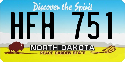ND license plate HFH751