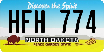 ND license plate HFH774