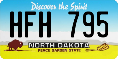 ND license plate HFH795