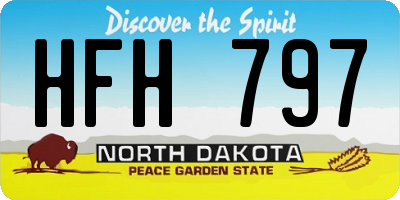 ND license plate HFH797