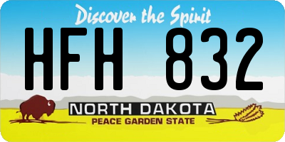 ND license plate HFH832