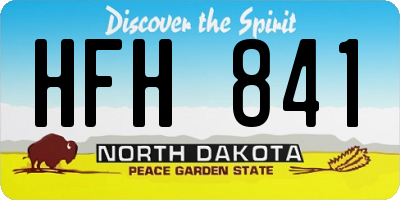 ND license plate HFH841