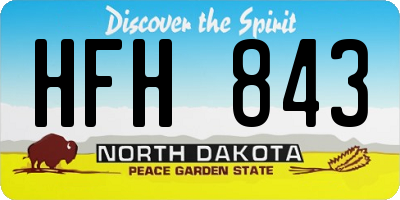 ND license plate HFH843
