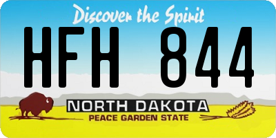 ND license plate HFH844