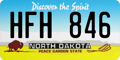 ND license plate HFH846