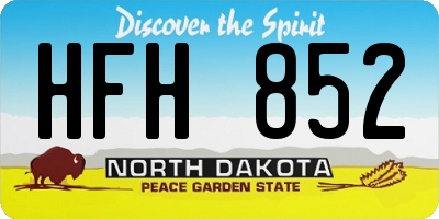 ND license plate HFH852