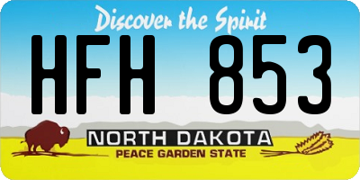 ND license plate HFH853