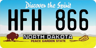 ND license plate HFH866