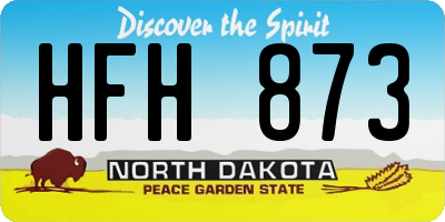 ND license plate HFH873