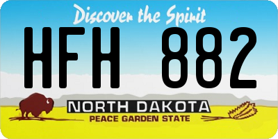 ND license plate HFH882