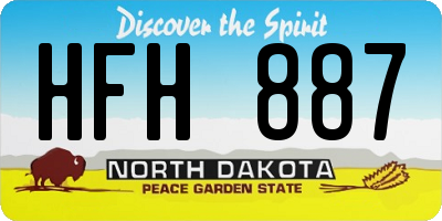 ND license plate HFH887