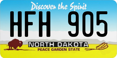 ND license plate HFH905