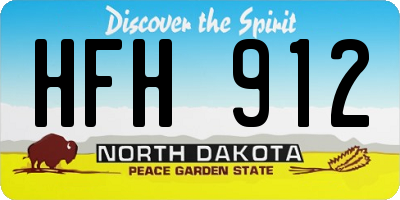ND license plate HFH912