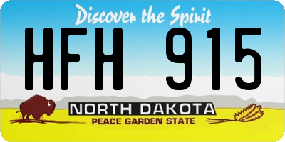 ND license plate HFH915