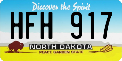 ND license plate HFH917