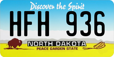 ND license plate HFH936