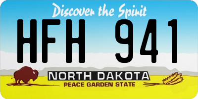 ND license plate HFH941