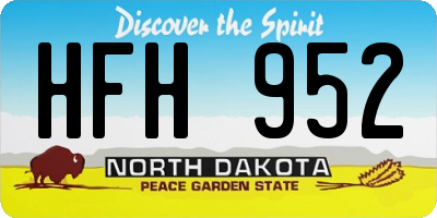 ND license plate HFH952