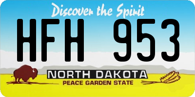 ND license plate HFH953