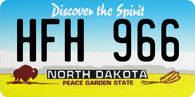 ND license plate HFH966