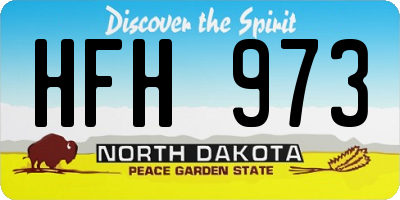 ND license plate HFH973