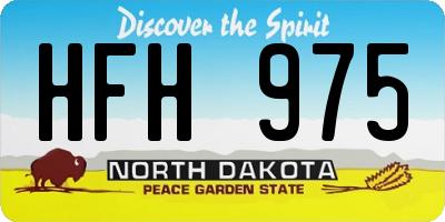 ND license plate HFH975