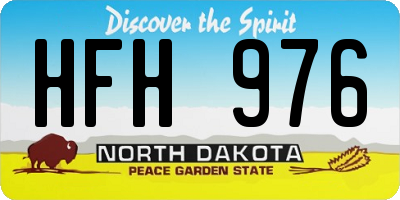 ND license plate HFH976